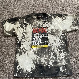 Vintage Bleached AC/DC RockWare shirt (size small)